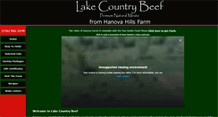 Desktop Screenshot of lakecountrybeef.com