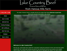 Tablet Screenshot of lakecountrybeef.com